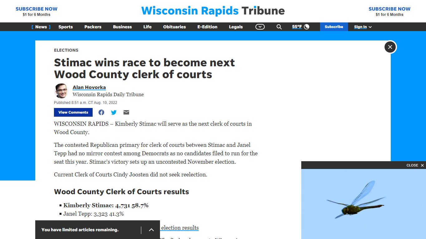 Stimac wins race to become next Wood County clerk of courts